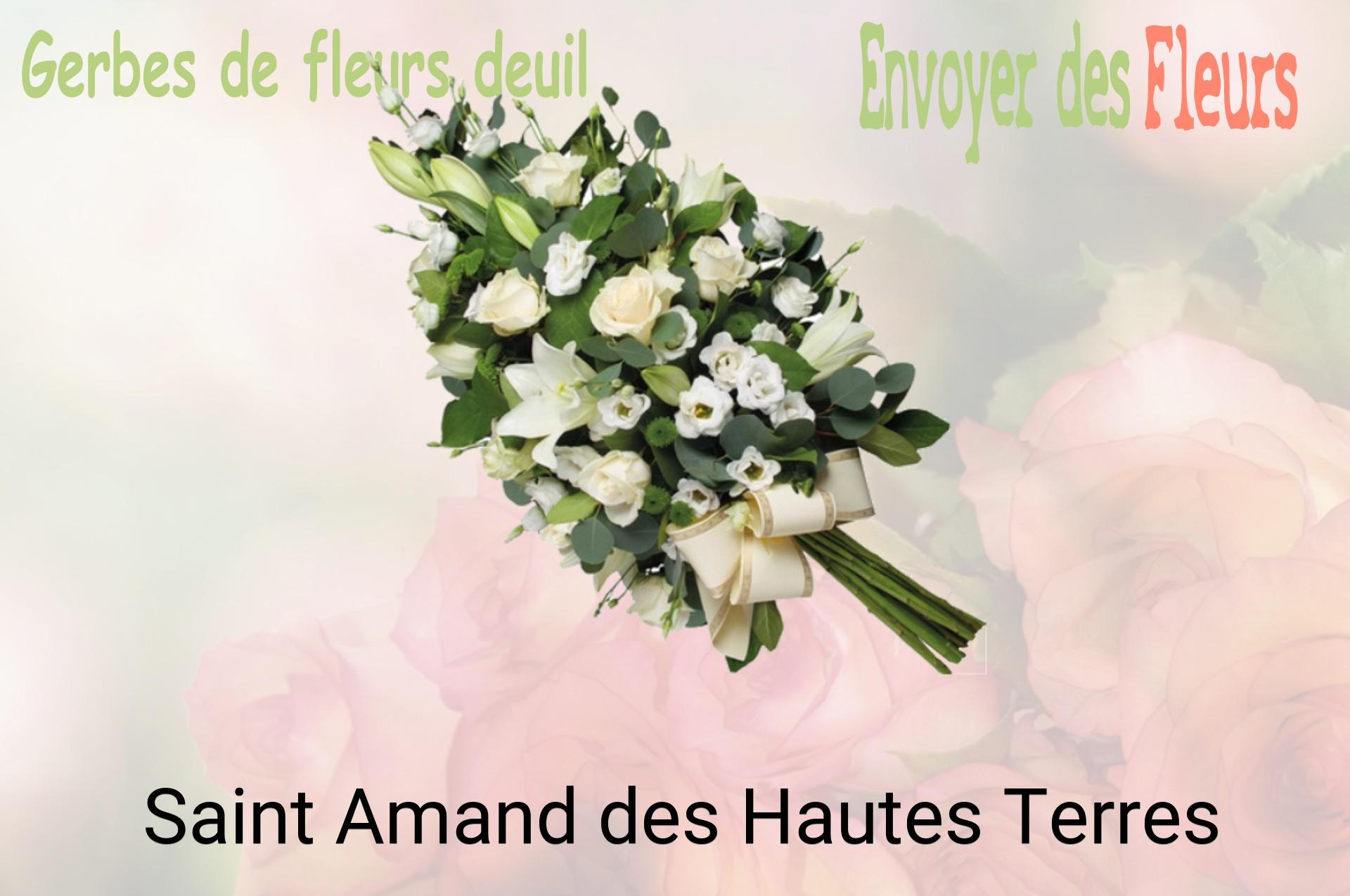 Gerbe de fleurs de deuil livrée à Saint-Amand-des-Hautes-Terres